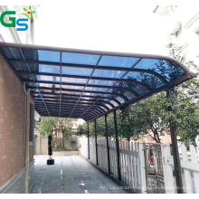 Guansu Hot Selling Porch Deck Aluminum Canopies Canopy Awning Outdoor Sunshade Blue Plastic Sheet Panel